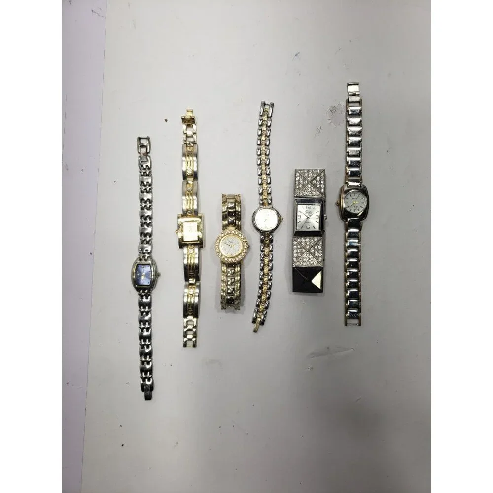 Lot of 6 Womens Wrist Watches Shefield Sachi Quartz Nelsonic LTD Quartz Untested